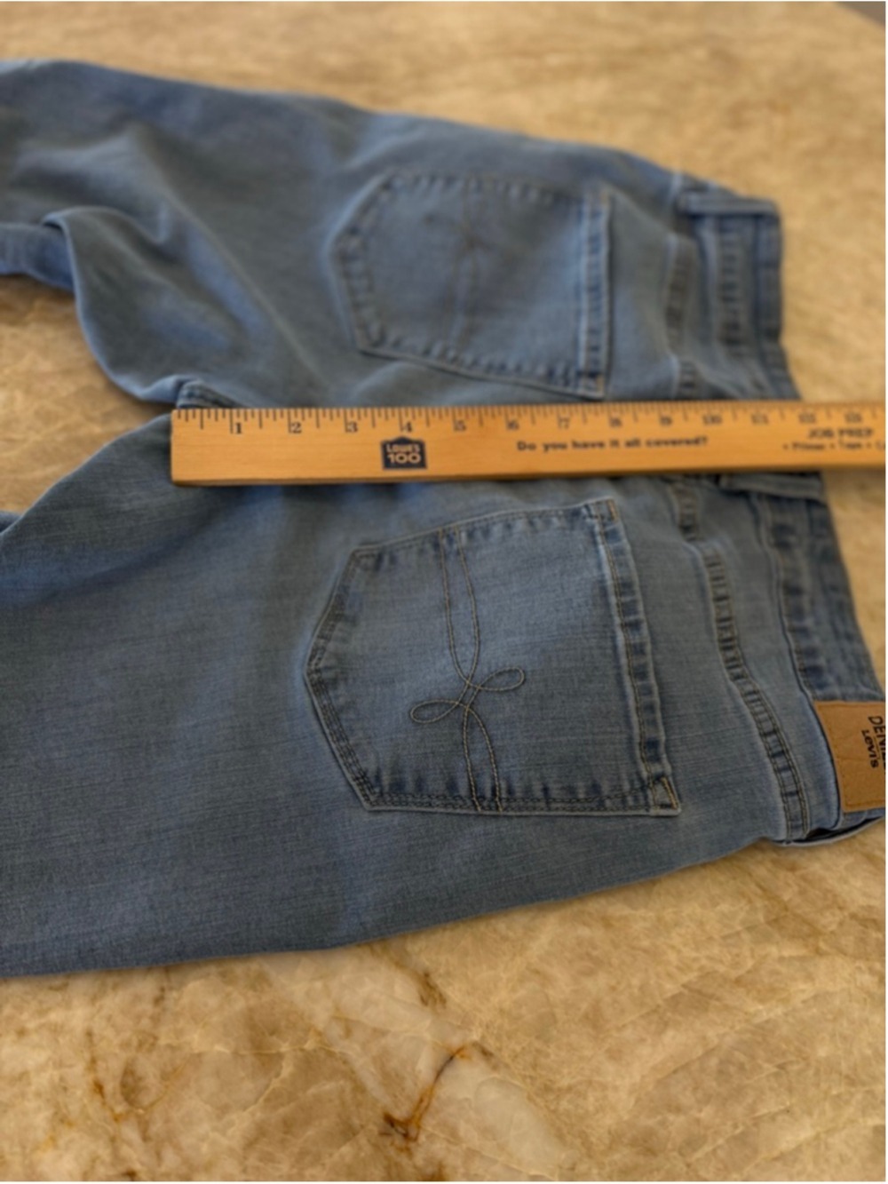 Women's DENIZEN from Levi's Blue Mid Rise Bootcut Jeans Size 30 - Picture 11 of 11